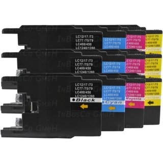 12x Patronen Kompatibel fr Brother MFC-J705D (3x Black, 3x Cyan, 3x Magenta, 3x Yellow)