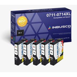 5 IBC Tinte schwarz kompatibel fr Epson Stylus D78, D92, D120, DX4000, DX4050, DX4 INB 67