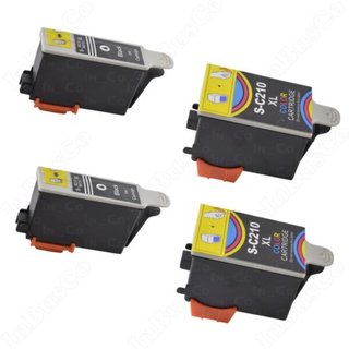 4x Druckerpatronen IBC Kompatibel fr Samsung CJX-1000 CJX-1050W CJX-2000FW INK C - M210 3 (2 x Schwarz (20 ml Black),2 x Color (39ml Color))