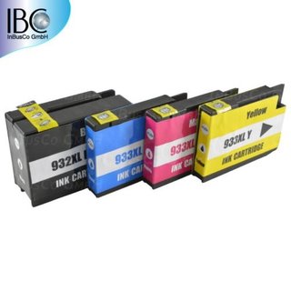 4x Tinte Kompatibel fr HP 932 933 OfficeJet 7612 wide format 1x (Black), 1x (Cyan), 1x (Magenta), 1x (Yellow)