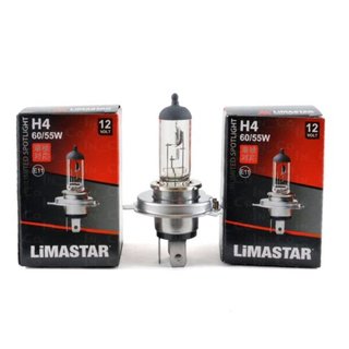 6x H4 Halogen Autolampen Brenner Birnen Clean Limastar 12V 60/55W