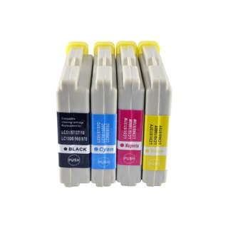 4x Tintenpatronen Kompatibel fr BROTHER MFC-3360C (1x BK 26ml (Black), 1x C 18ml (Cyan), 1x M 18ml (Magenta), 1x Y 18ml (Yellow))