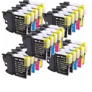 25x Druckerpatronen kompatibel fr Brother DCP-145C DCP-163C DCP-165C DCP-167C (je 5x cyan, magenta, yellow + 10x schwarz)