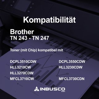 Alternativ Brother Toner TN-243 / TN-247 fr DCP-L 3510CDW MFC-L 3710CW(TN243-247 1x YE) (Gelb)