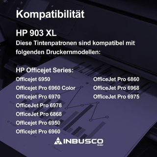 5x Tintenpatronen kompatibel zu HP 903 XL
