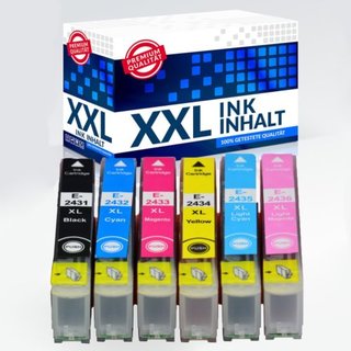 1x Patrone kompatibel zu Epson T2436 Light Magenta XL 13ml (1x Tintenpatrone Magenta)